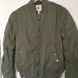 Army green billabong flight jacket